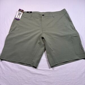 ONeill Mens Shorts Cargo Size 40 Olive Green Flat Front NEW